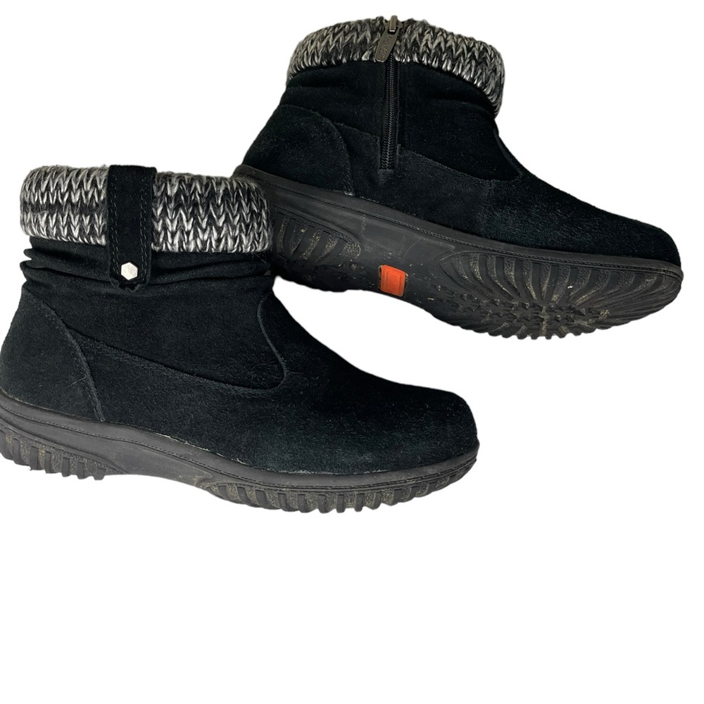 Khombu Laura bootie black leather suede ankle 7M